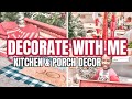 2020 CHRISTMAS DECORATE WITH ME | DECORATE MY KITCHEN &amp; PORCH FOR CHRISTMAS 2020