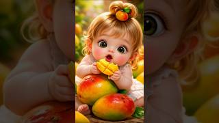 So Cute Baby With Mango Baby Fruit World Viral Shorts