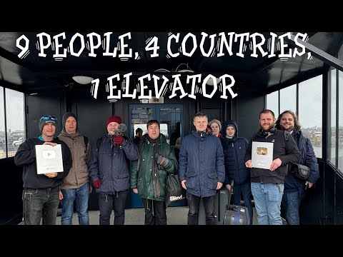 9 People, 4 Countries, 1 Elevator. 9 Elevator Enthusiasts ride the Katarinahissen in Stockholm.