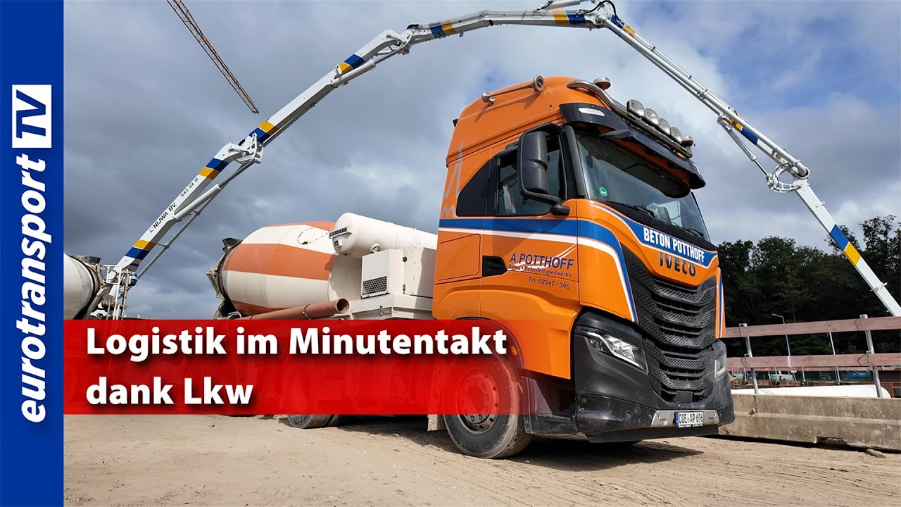 Schleusensanierung Rheine: Wie Lkw ein Großprojekt am Laufen halten