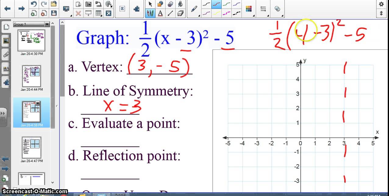 Graphing Quadratics In Vertex Form - YouTube
