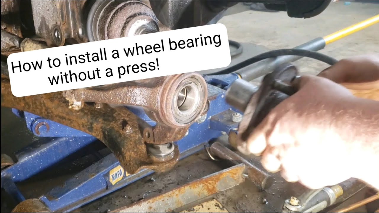 How to install a wheel bearing without a press! - YouTube