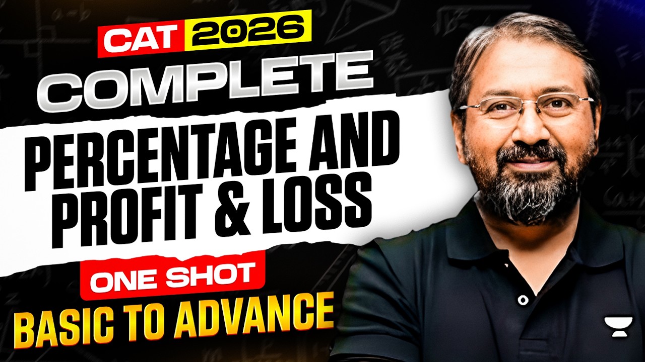 Complete Percentage + Profit & Loss in ONE SHOT 🔥 CAT 2026 | Basic to Advanced | Ronak Shah