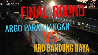 balapan kereta argo parahyangan vs krd bandung raya 8 maret 2020