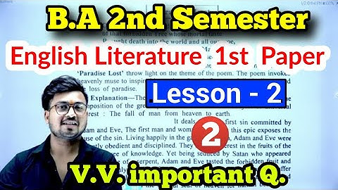 Daily 🔴Live 8 बजे| BA 2nd Semester English Literature 1st Paper| #२ |By Siddhant sir @Paper Hacker