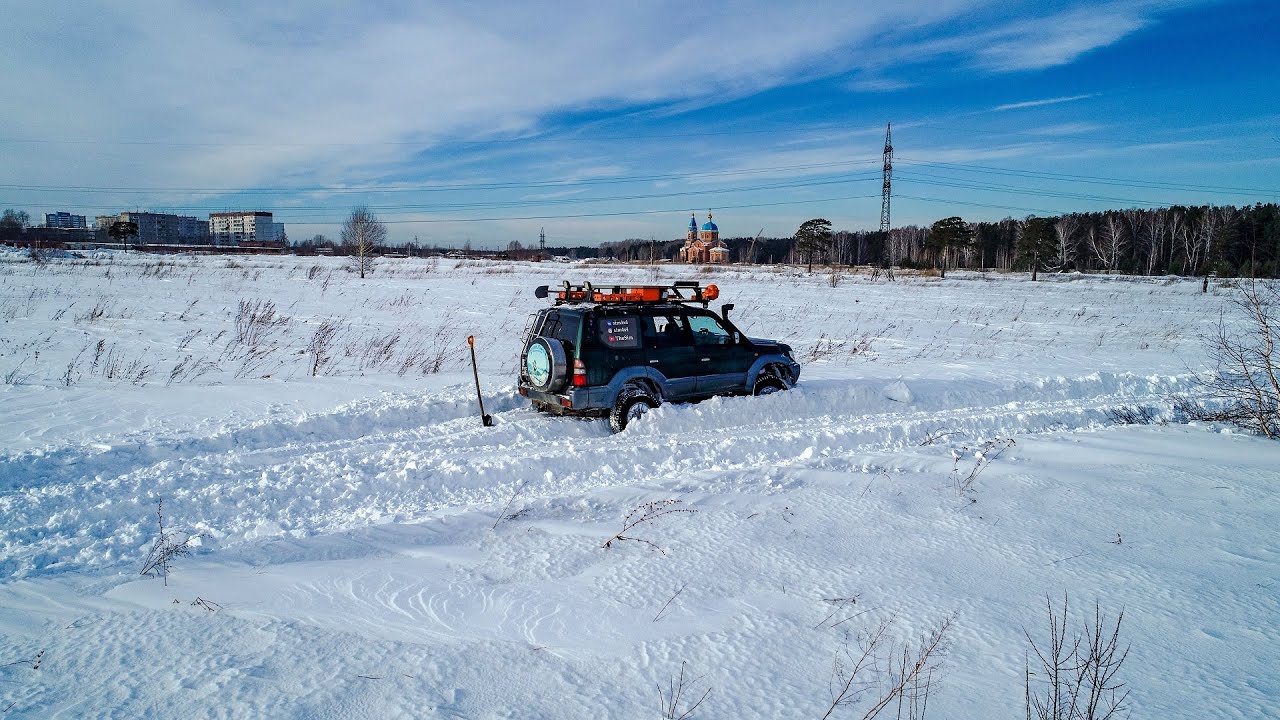 Off-Road Prado 95 , Bridgestone Ice Cruiser 5000.  Winter Off-Road Prado 95 on Bridgestone rubber.