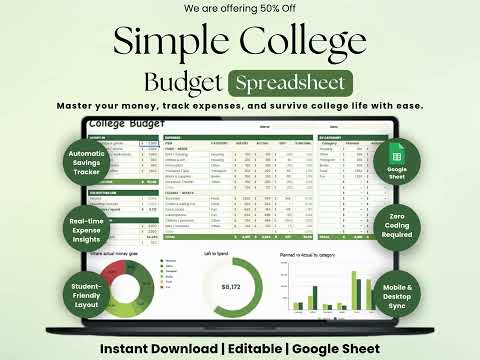 Easy Budgeting for Students: Best Google Sheets College Budget Template