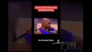 Vince Carter dunks over old Shawn Kemp #nba