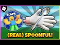 How to actually get spoonful glove  slap battles sweep badge in slap battles roblox
