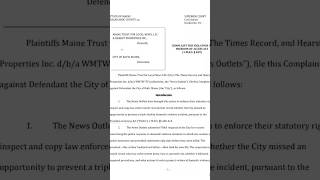 Why a Maine television station is suing a local police department