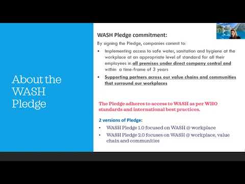 WASH4Work WASH Pledge Webinar 6/7/2022