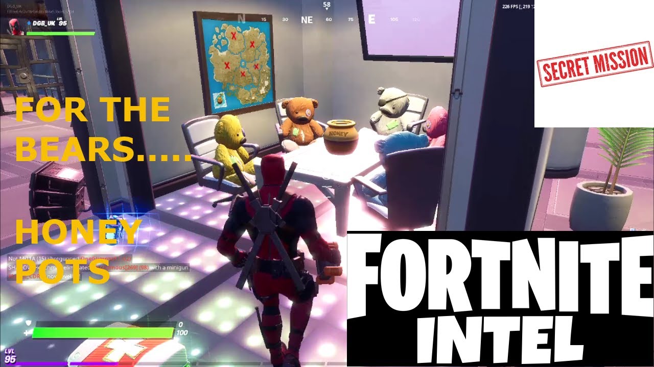 FORTNITE......FOR THE BEARS (HONEY POT LOCATIONS)