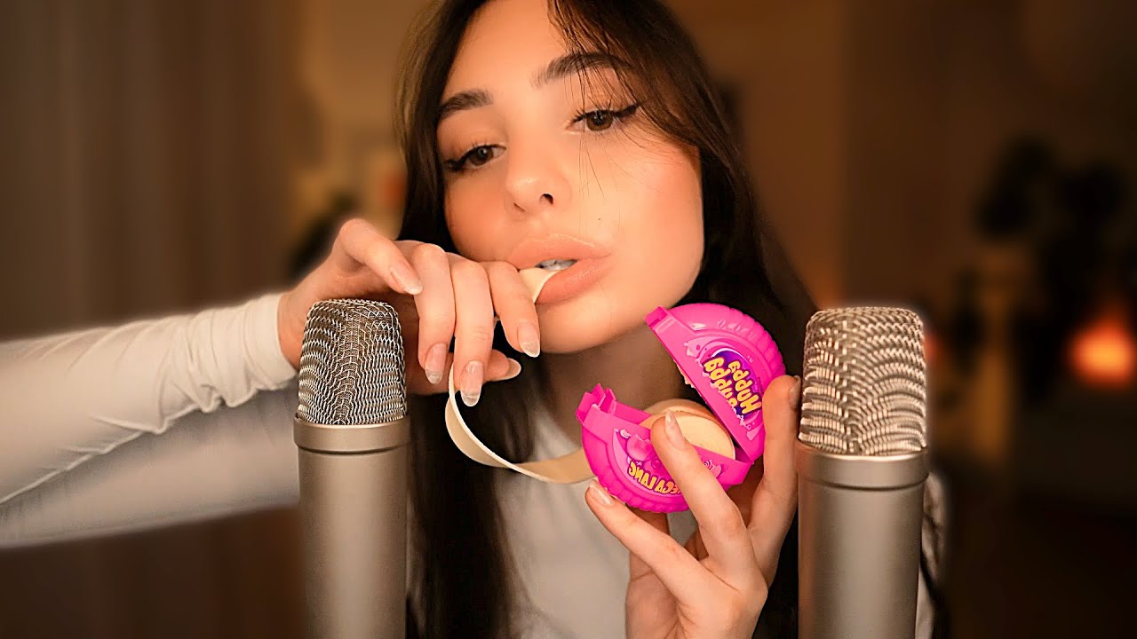 ASMR 3 часа Жевания Резинки 🫧 с 2 Микрофонами 🎙️🎙️ Интенсивные Звуки Рта 👄 БЕЗ РАЗГОВОРОВ 🤫