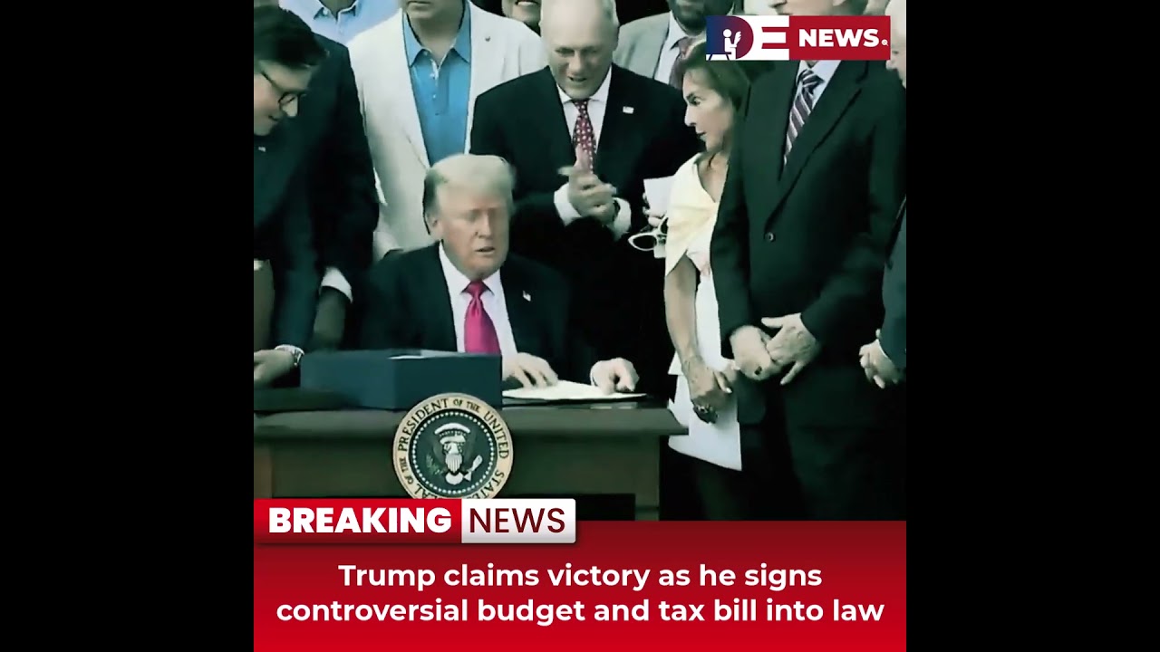 Desitdown News (Trump claims victory as he signs controversial budget and tax bill) #desitdown #news