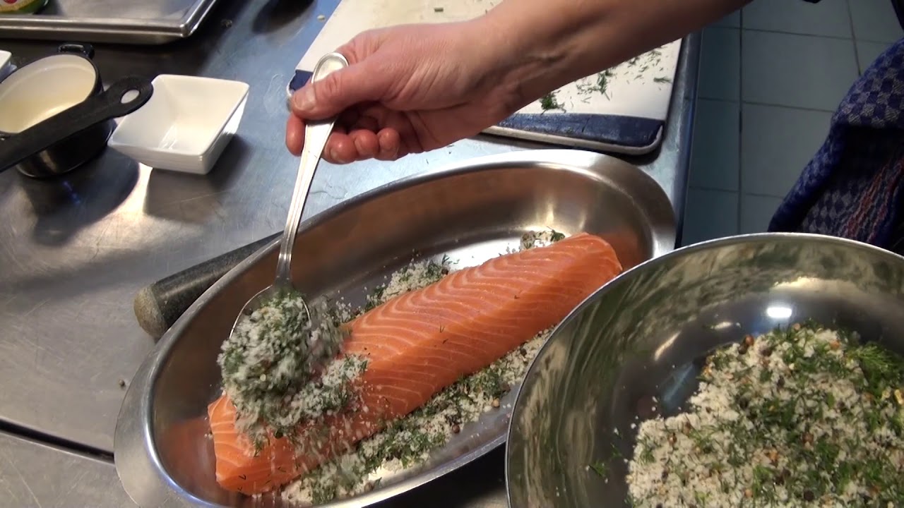 Le saumon mariné de Michaela Peters, chef à Ribeauvillé