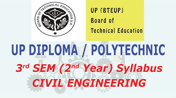 Syllabus Up Polytechnic/Diploma Civil Engineering 3rd Semester | Up Polytechnic Syllabus | BTEUP