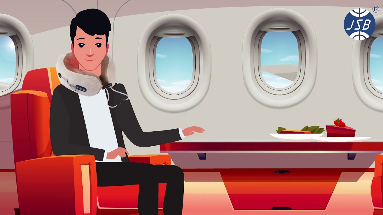 JSB HF144 Wireless Rechargeable Shiatsu Neck Massager Cervical Shoulder Pain Relief Beige