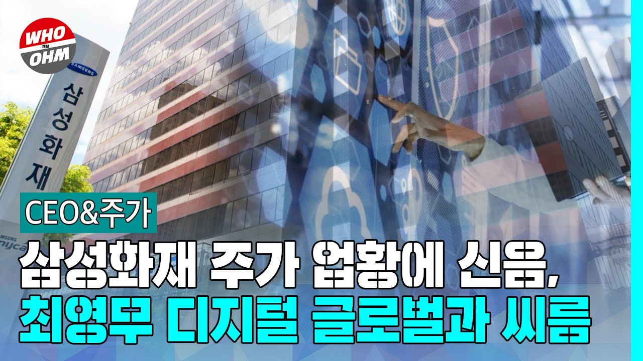CEO&주가] 삼성화재 주가 업황에 신음, 최영무 디지털 글로벌과 씨름