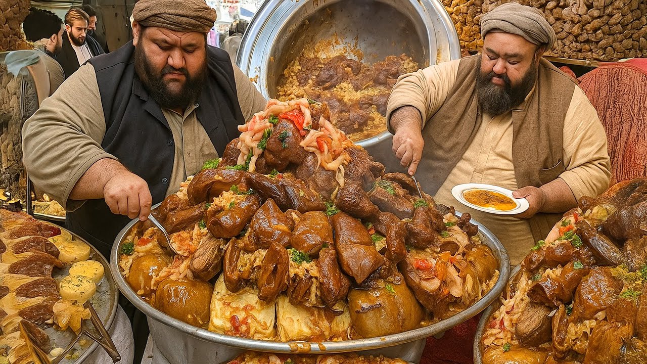 Afghanistan Most Cheap Street Food | Kabuli pulao | Roasted chicken | Biryani recipe