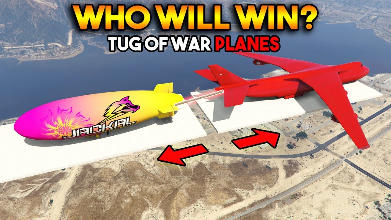 GTA 5 ONLINE : TUG OF WAR PLANE EDITION (WHO WILL WIN?) - YouTube