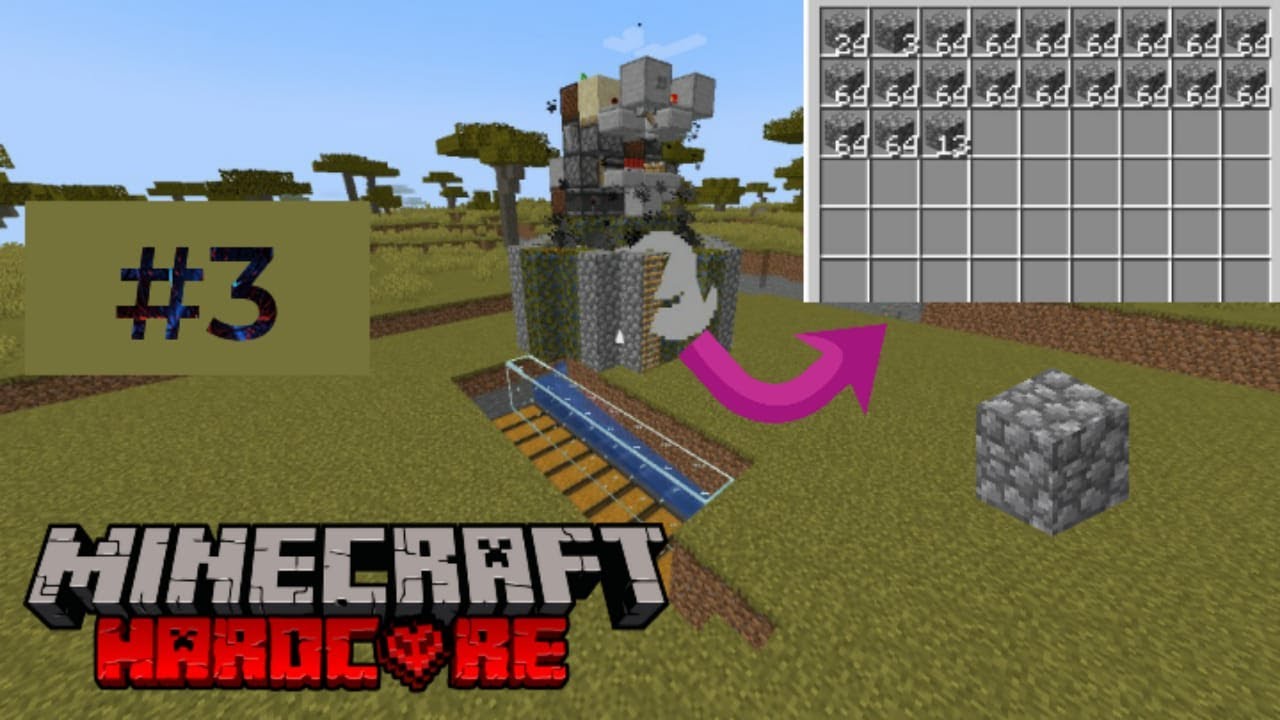 I Made Ultimate Cobblestone Farm In Minecraft HardCore Gamplay #3 - YouTube