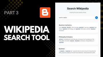 How To Add Wikipedia Search To Your Blogger Website Using API