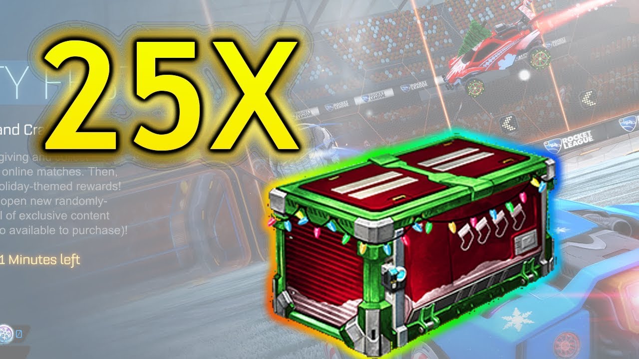 25X LIMITED Secret Santa Crate Opening (FROSTY FEST) - Rocket League Special Christmas Event Rewards