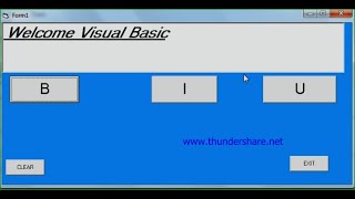 How to make font BOLD,Italic,Underline in visual basic 6.0