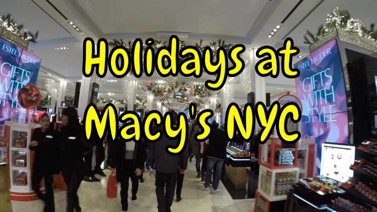⁴ᴷ Walking Tour of Macy's Herald Square and Windows in NYC during the 2017 Holidays