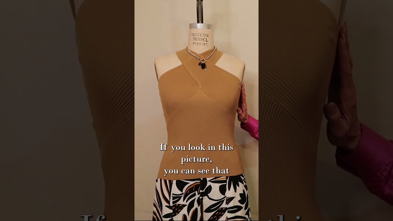 How To Determine The Silhouette On This INC Women's Ottoman Halter Top