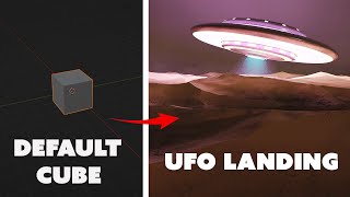 UFO Landing Blender Timelapse!