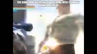 The Goverment Tricking Me Into Thinking Women Are Real Raiden Punching Armstrong Meme