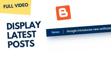 [FULL VIDEO] Display Latest Posts In Blogger Website As A News Ticker Banner