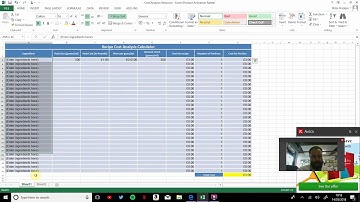 Designing a Recipe Cost Calculator on Microsoft Excel