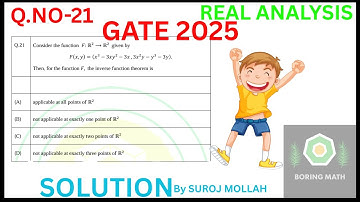 GATE 2025 REAL ANALYSIS SOLUTION Q.NO-21