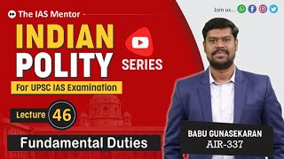 Indian Polity [Series] - Lecture 46 | Is Fundamental Duties Justiciable