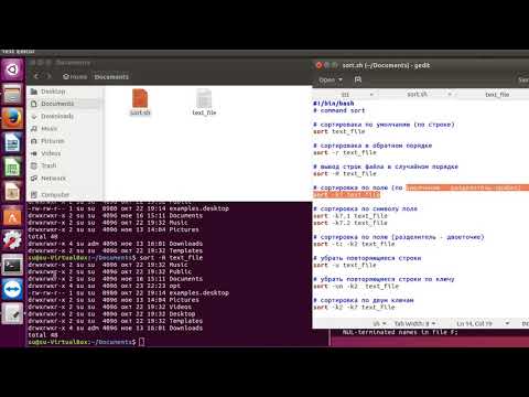 Linux команда sort - сортировка строк текстовых файлов.