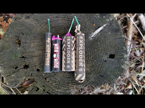 Porovnání petard - Dum Bum, Dum Bum 5g, Exploder 4, Exploder 5