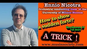 Orchestral conducting masterclass. Learn conducting  with Ennio Nicotra. How to show a sudden forte?