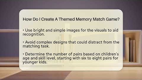 How Do I Create A Themed Memory Match Game? - Childhood Education Zone