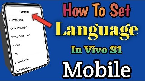How to change language in Vivo S1| Vivo phone language setting| change key language in mobile kannda