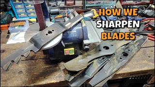 Mower Blade Sharpening POV (No Talking)