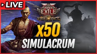 POE 2 0.3🔴x50 SIMULACRUM FARM - HYPER SPEED UNARMED MONK Build (Invoker Hollow Palm)🔴Path of Exile 2