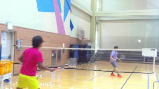 Badminton lesson 20150615(MON) - defence 2
