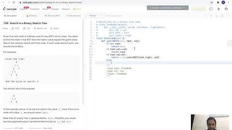 Leetcode-700 : Search in Binary Search Trees (Recursive solution)
