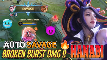 AUTO SAVAGE HANABI NEW ABNORMAL BURST CRIT DAMAGE BUILD!🔥 (must try) HANABI BEST 1 HIT BUILD 2025!!