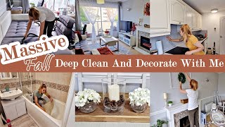 MASSIVE DEEP CLEAN AND DECORATE WITH ME FOR FALL 2022 / Clean With Me