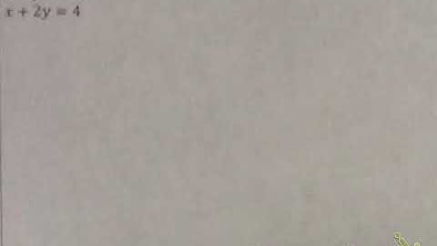 Int1: Video Notes #3 Systems of Linear Equations