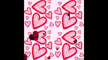 Red hearts Surface pattern using symmetry by procreate #surfacepattern #pattern #procreate #capcut