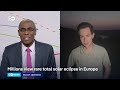 Millions watch as rare solar eclipse darkens Spain and Iceland | DW News